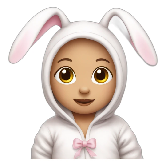 newborn in bunny costume sticker