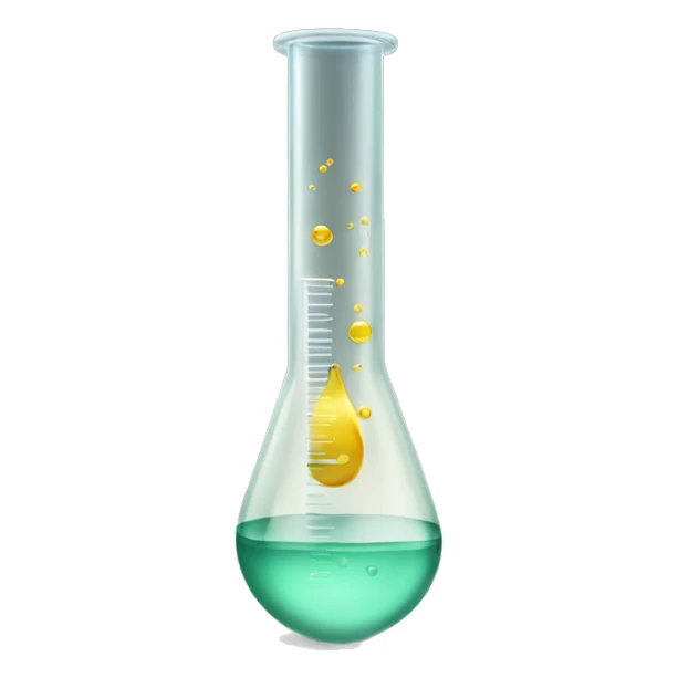 light crude oil in a test tube sticker