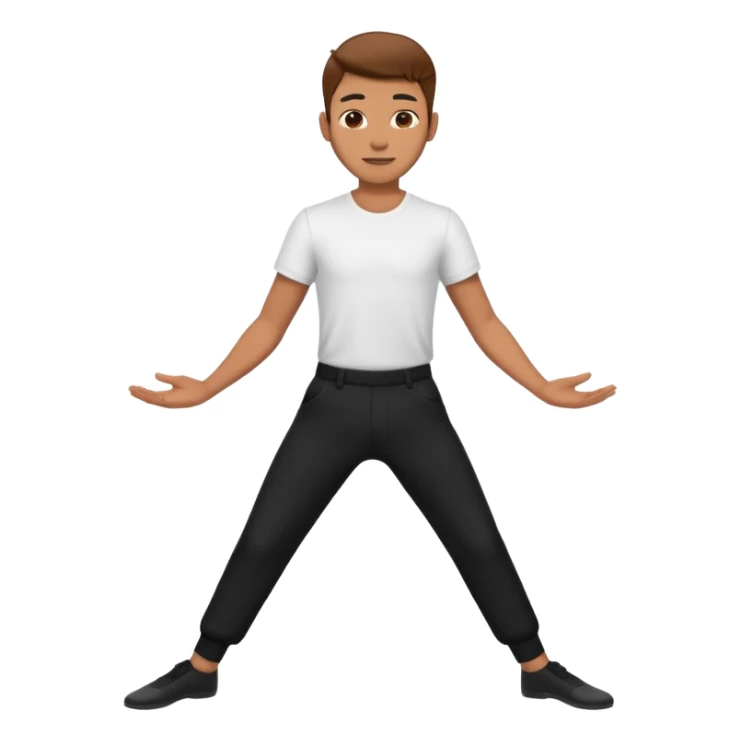 male dance choreographer with pants and shirt sticker