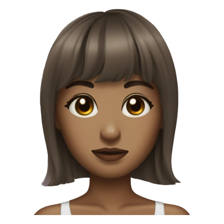 Brunnete beautiful girl with bangs sleeping  sticker