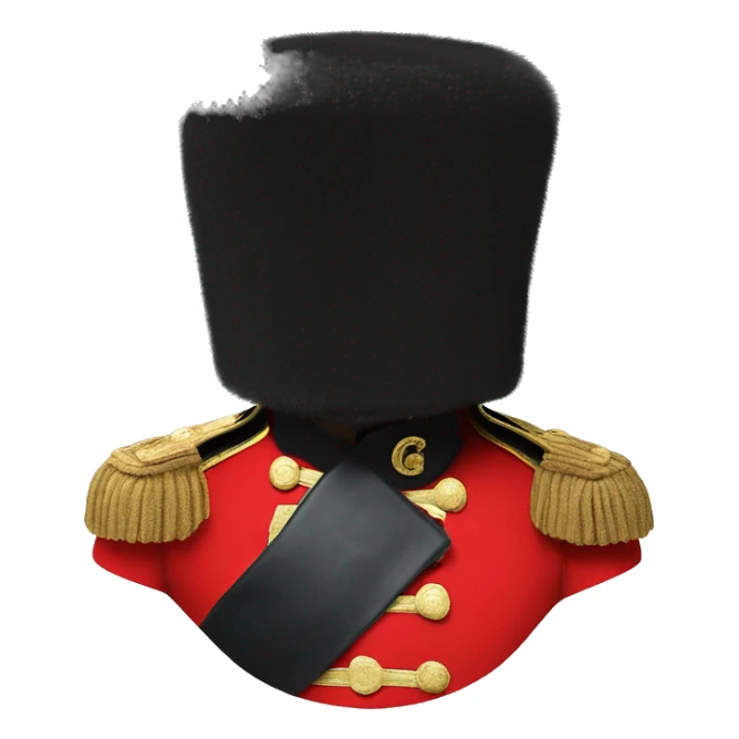 Photorealistic The British red Guardsman with bearskin hat sticker