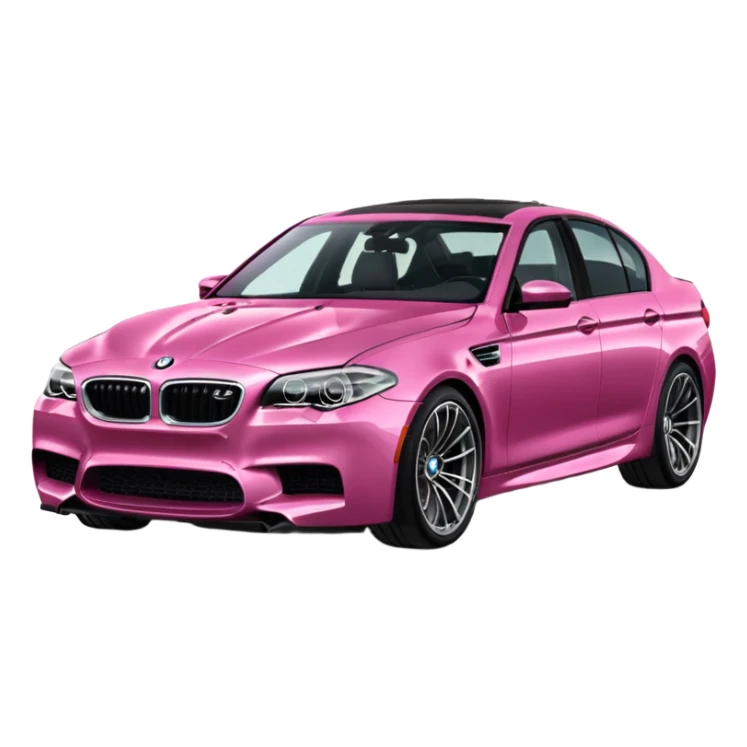 Bmw m5 Car that is pink and cute  sticker