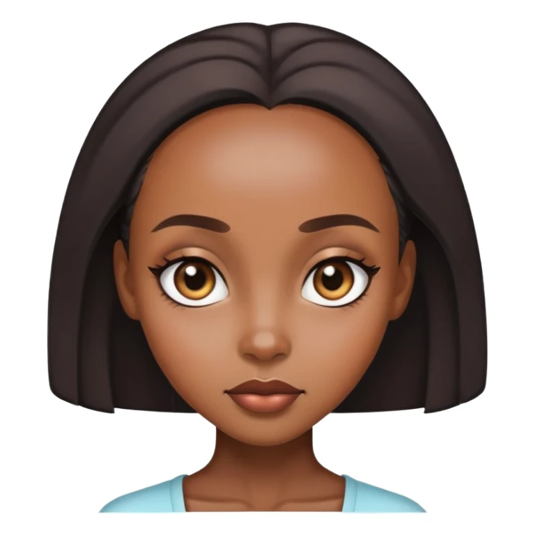 Black woman with big forehead sticker