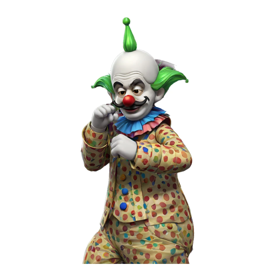 clown with mustache portrait sticker