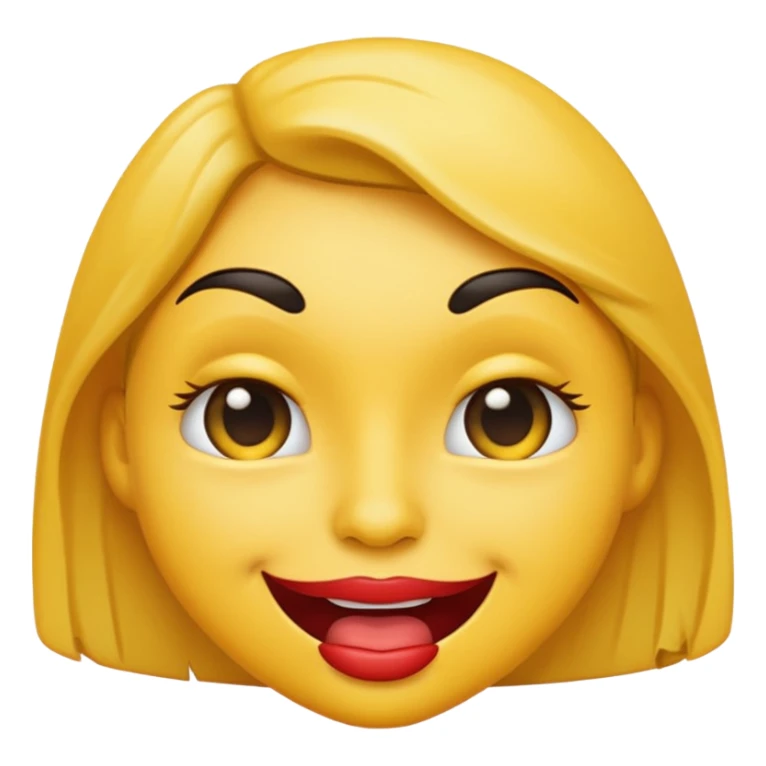 emoji bitting lip with one eyebrow raised and smirking sticker