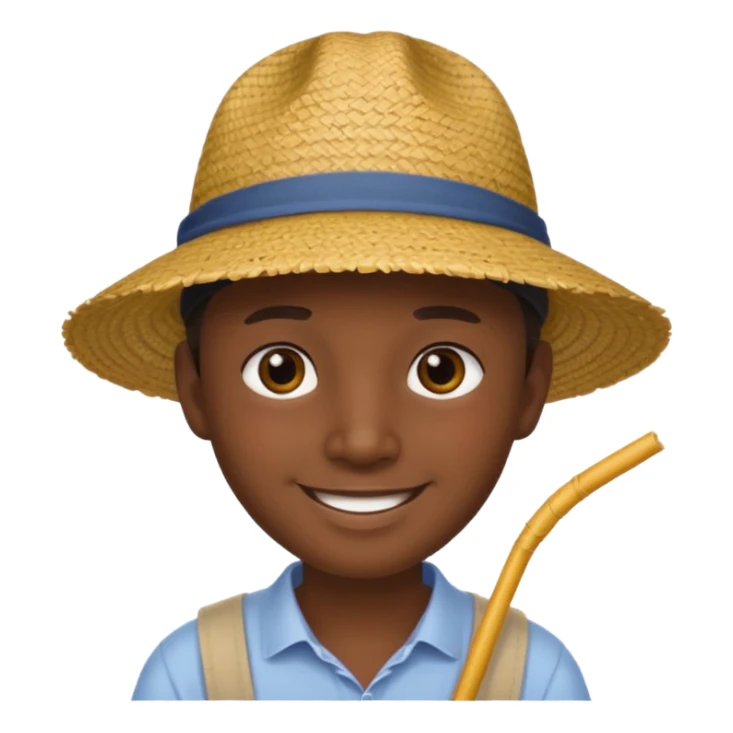 Chinese guy stereotype with straw hat and little eyes sticker