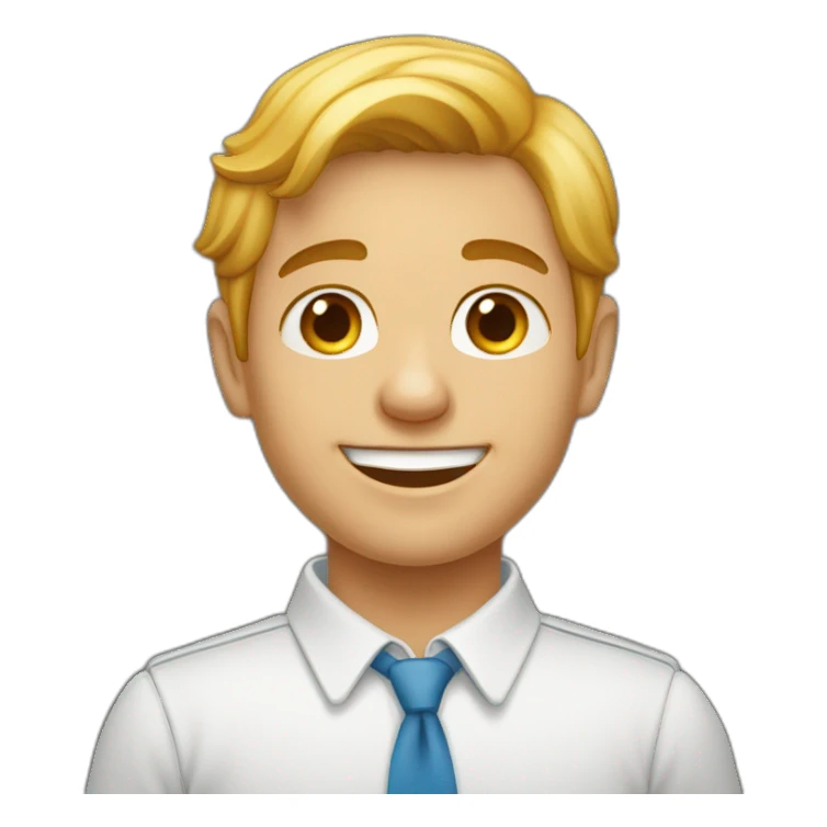 Un garçon avec un sourire sournois sticker