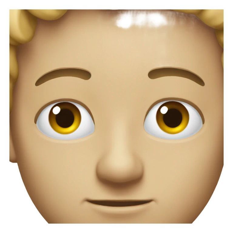 Face where one eye is bigger than the other sticker