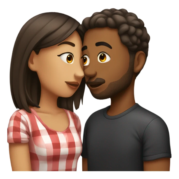 Boyfriend and girlfriend kissing sticker