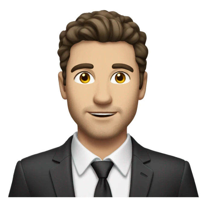 Hot Caucasian brunette guy in suite sticker