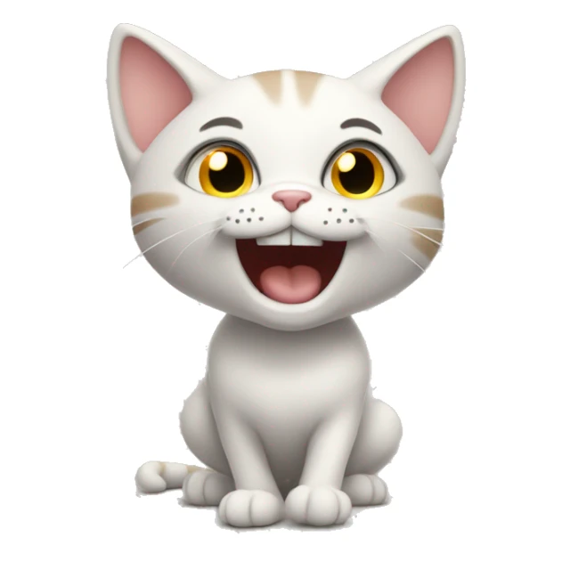 excited cat on a shopping spree sticker