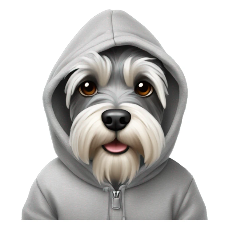 ￼ Schnauzer wearing the Hoodie sticker