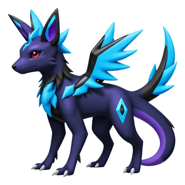 Salandit-Zekrom-Umbreon-Silvally-fusion (full body) sticker
