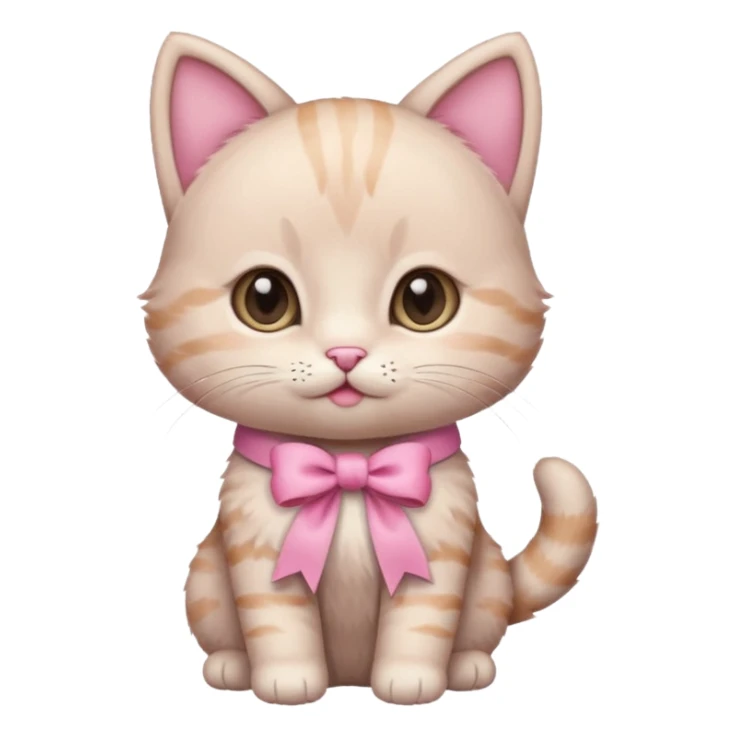 Baby cat have🎀and like pinterest drawing soft and cutie sticker