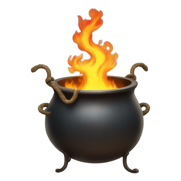Cauldron that has fire snake coming out of it sticker
