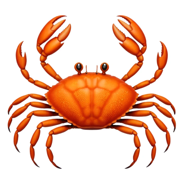 A crab with a total of eight legs sticker