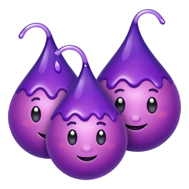 3 purple Drops with kool aids signature color, Juicy sticker