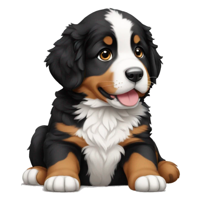 A Bernese Mountain dog puppy sticker