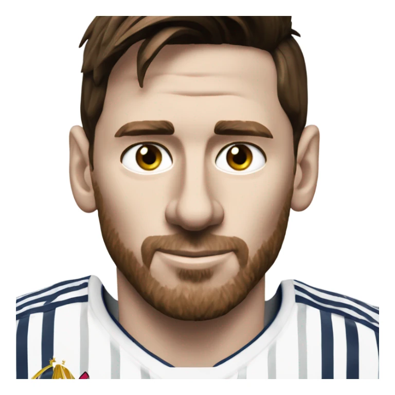Lionel messi with a Real Madrid shirt  sticker