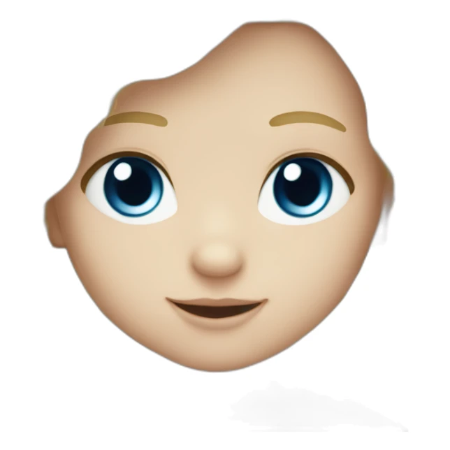 Baby boy blond hair blue eyes with fox plush sticker