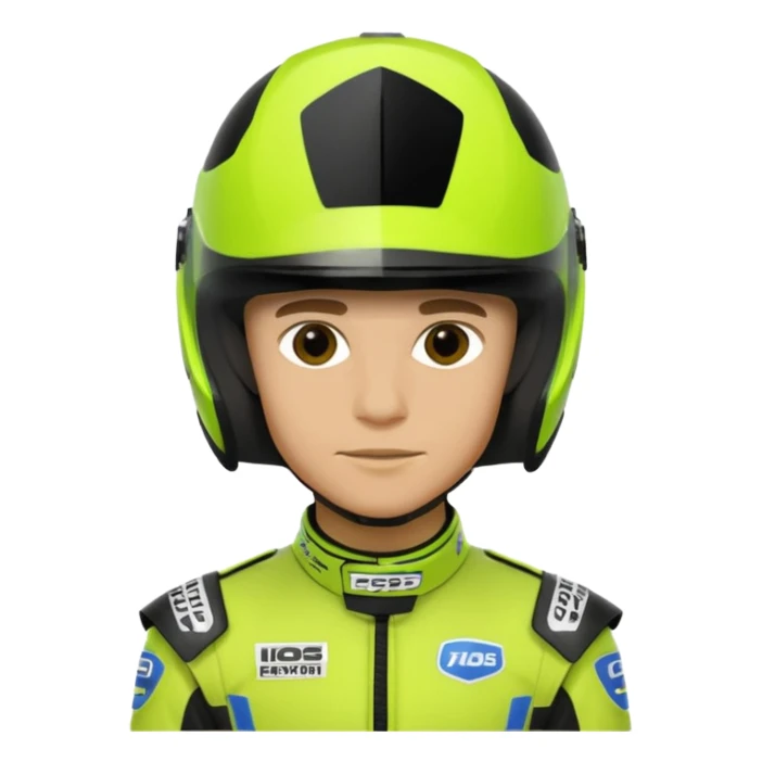 lando norris’ neon green and black 2025 helmet  sticker