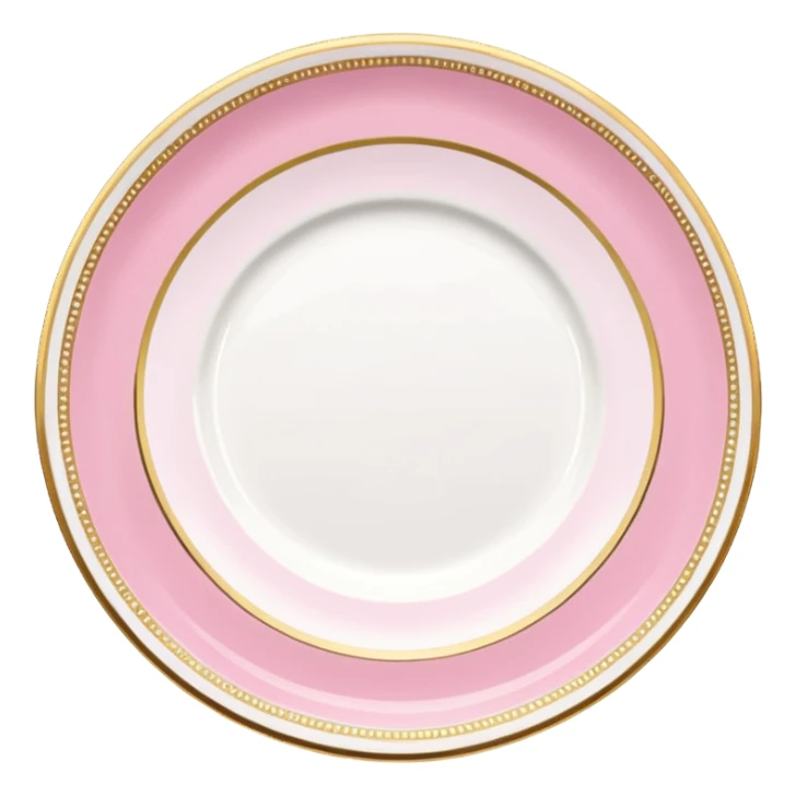 A luxurious plate with pink accents and elegant details,  sticker