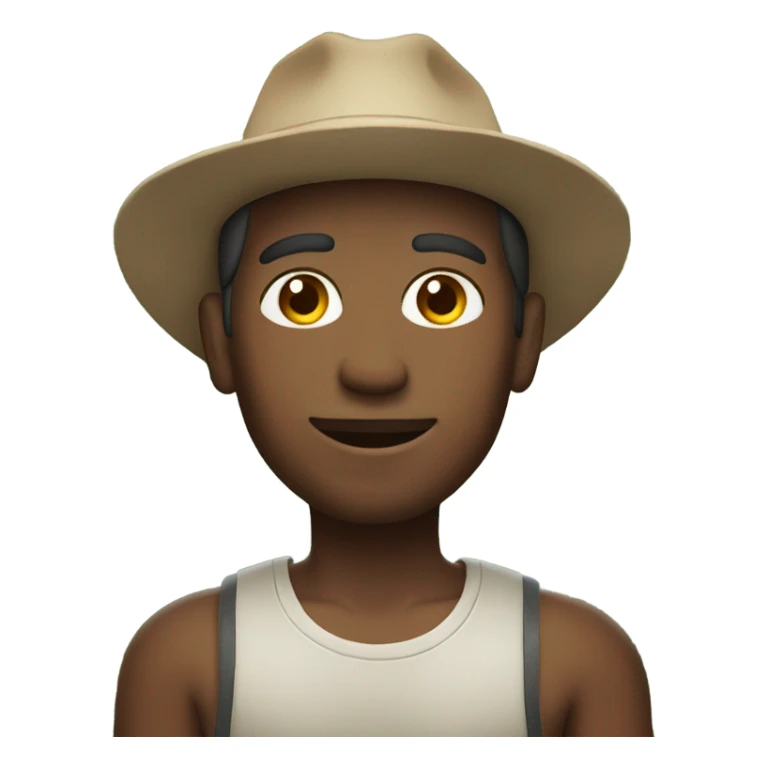 male portrait in nature lighter skin sticker