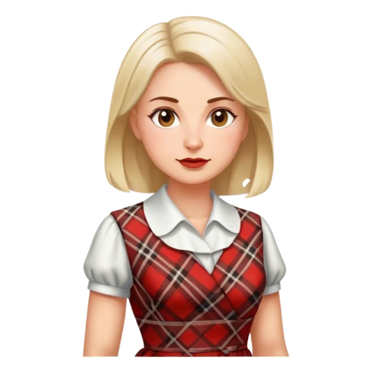  polish woman politician plaid dress sticker