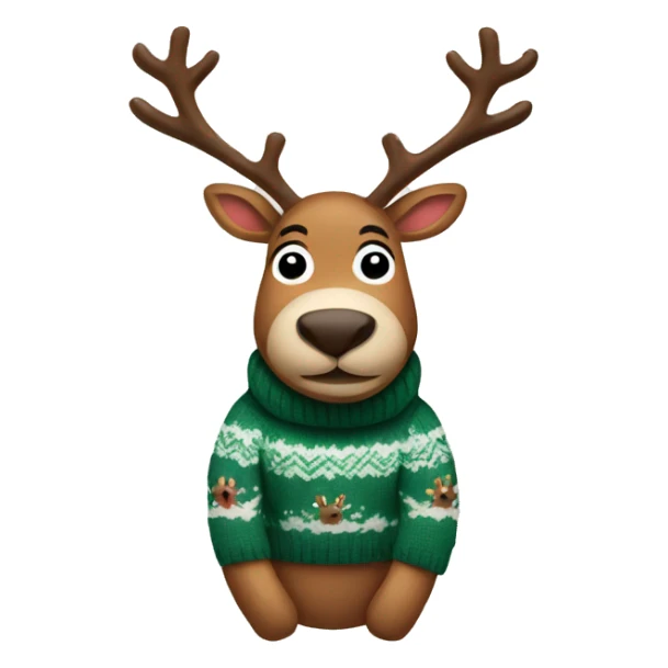 Reindeer in a sweater  sticker
