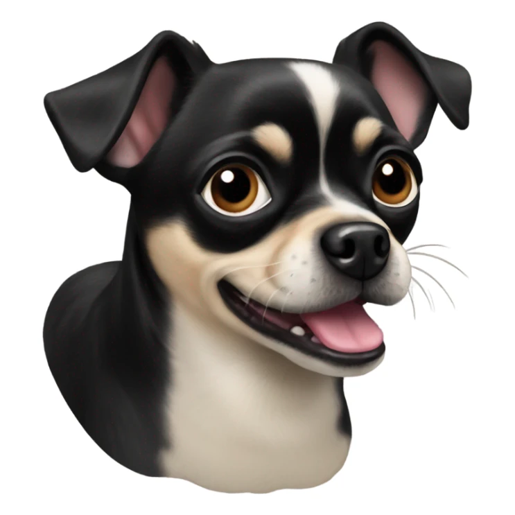 Black chihuahua pug mix breed dog sticker
