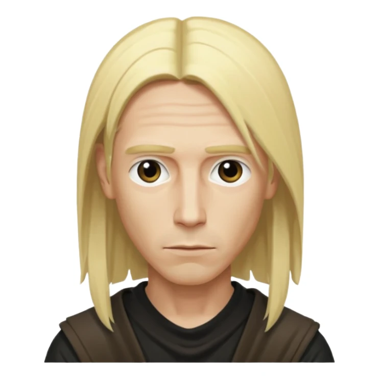 Rick owens with blonde hair sticker