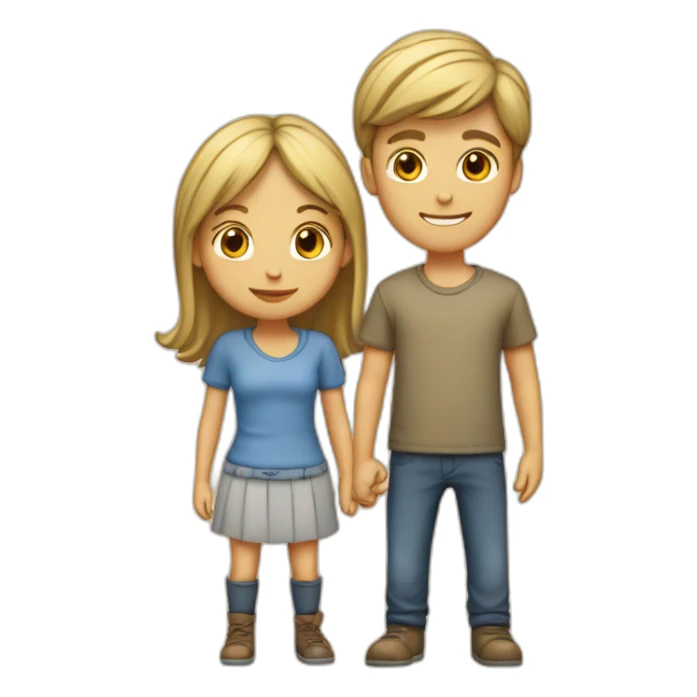 Garçon et fille en couple sticker