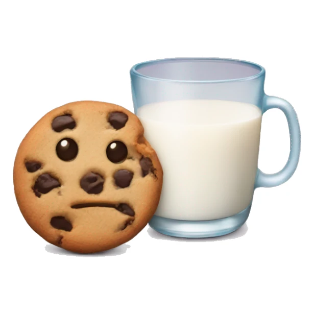 cookies and a glass of milk sticker