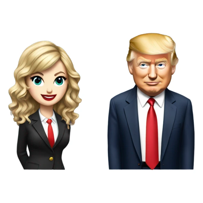 Trump and Taylor Swift sticker