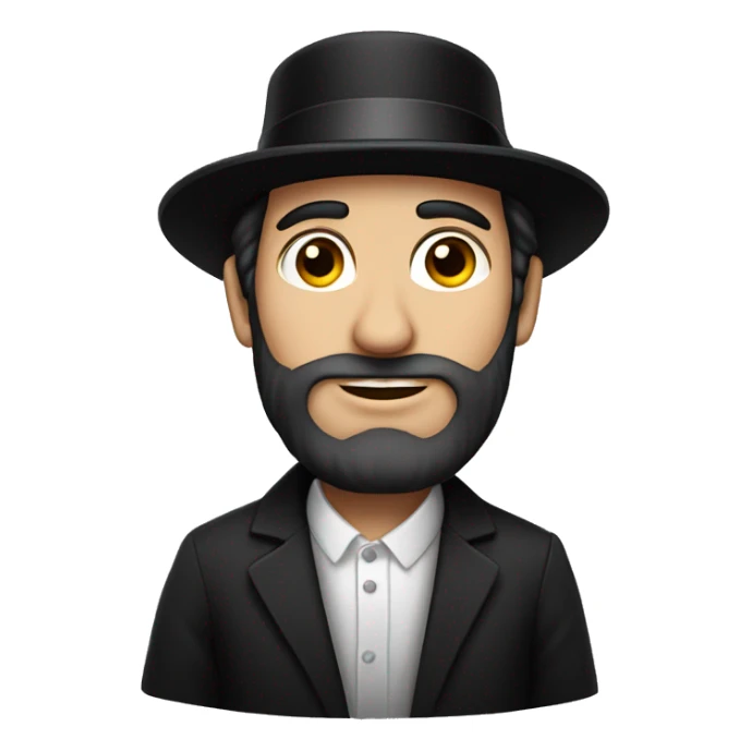 Ultra orthodox Jewish male with sideburns  sticker