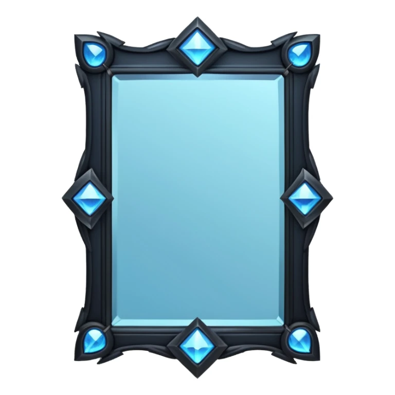 Mirror of Fate — obsidian frame + shifting light sticker