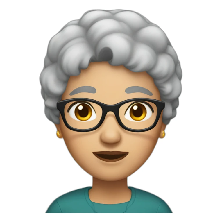 Grandma with short black hair sticker