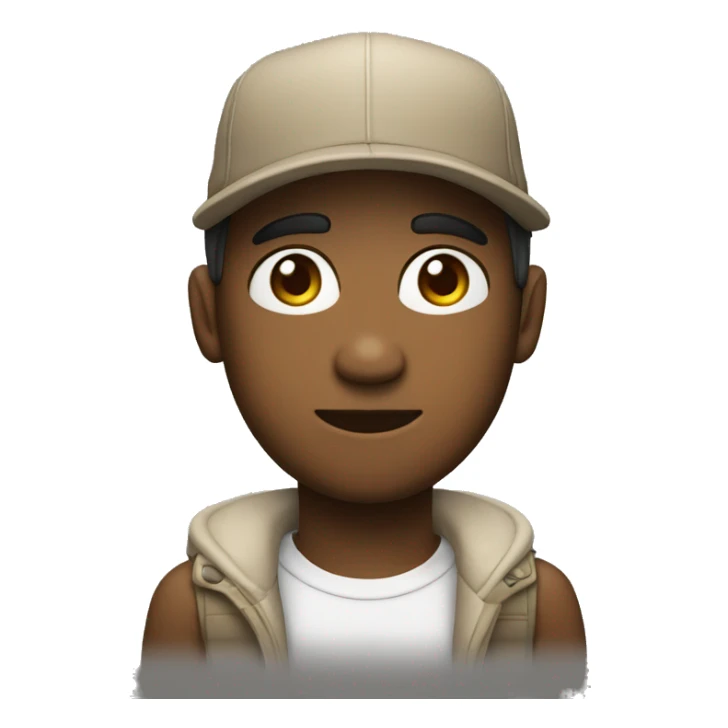 Persona con gorra  con la piel blanca y en sus ojos estrs sticker