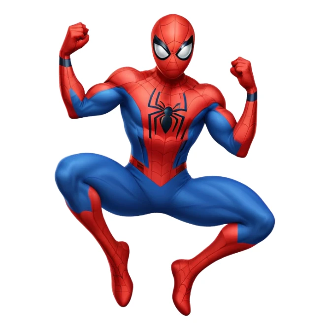 Spider-Man superhero in red and blue costume sticker