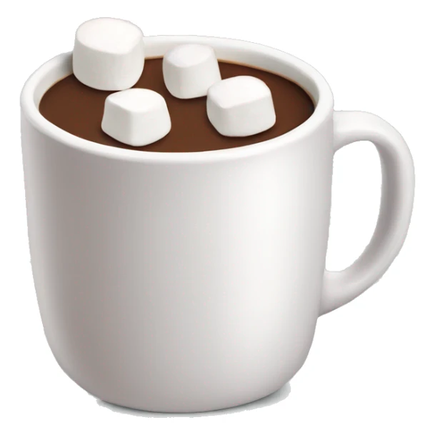 Mug of Hot cocoa with marshmallows in it sticker