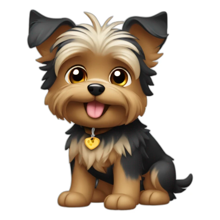 PERRO YORKSHIRE DICIENDO GRACIAS sticker