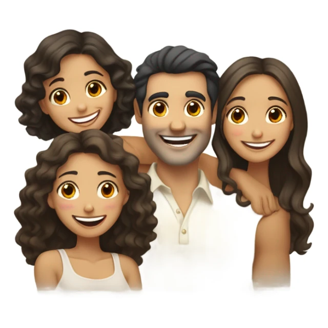 Throuple Spanish man 2 girls  sticker