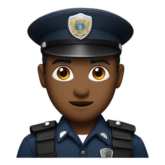 police with black beret  sticker