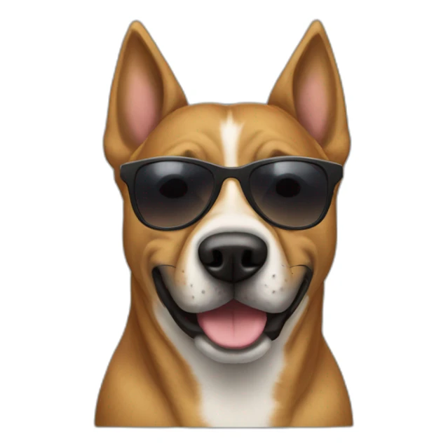 corso dog with sunglasses sticker
