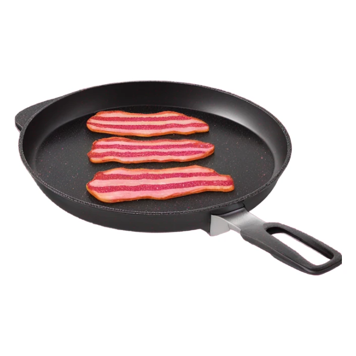 Hot pink bacon cooking on a hot pink griddle with glitter  sticker