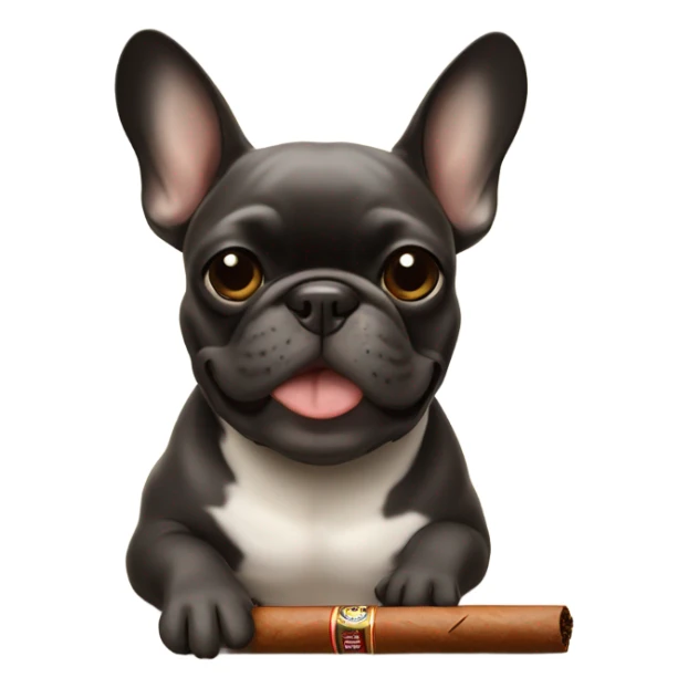 Frenchbulldog smoking a backwood sticker
