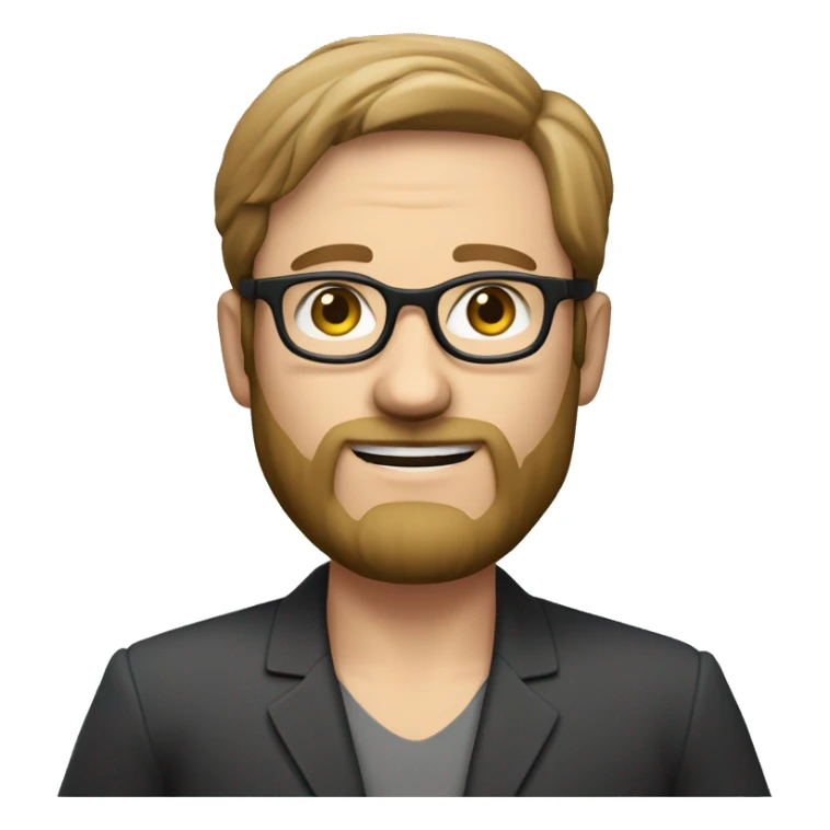 a white man with a beard and
specs in a suite round face and
normal black colored hair professional
look with some hand actions like No, Namaste also with some VR Headsets sticker