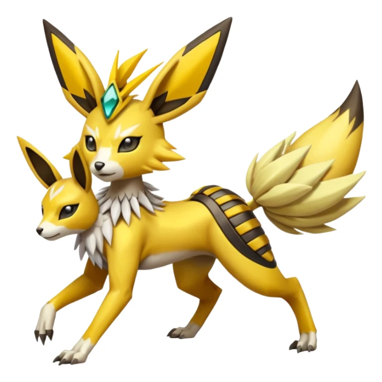 Meloetta-Renamon-Jolteon-Beedrill-Manectric-hybrid-fusion, full body sticker