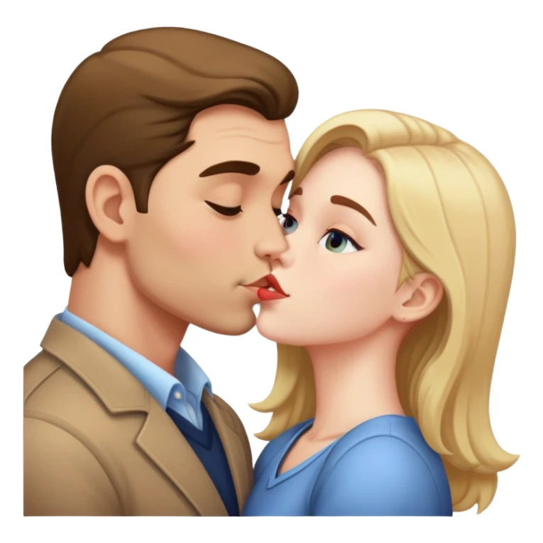 A man kissing a girl
 sticker