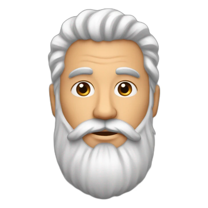 Homme brun barbu calvitie sticker